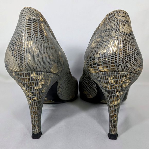 Sz 8 Vintage Italian Leather Closed Toe Heel Pump In Original Box, Andrew Geller - Picture 8 of 11